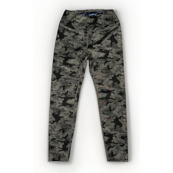 Sweat Shaper Camo Leggings size Medium Black‎ & Gray - Picture 1 of 5